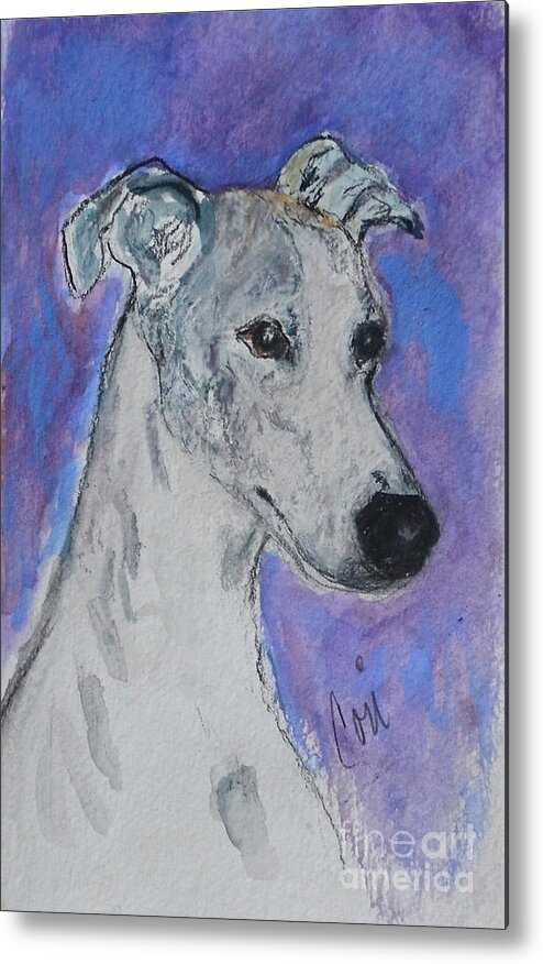 Whippet Metal Print featuring the painting Dream Weaver by Cori Solomon