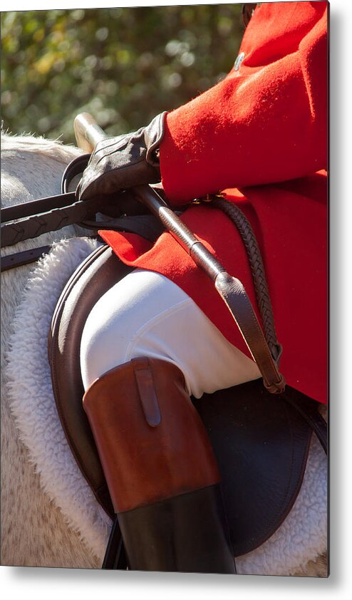 Horse Metal Print featuring the photograph Dressed Rider by Shirley Radabaugh