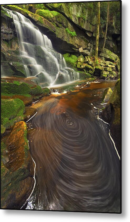 Waterfall Metal Print featuring the photograph Elakala Swirls by Joseph Rossbach