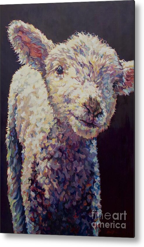 Sheep Metal Print featuring the painting Emma by Patricia A Griffin