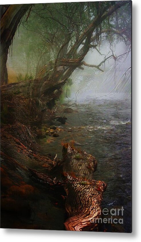 Blair Stuart Metal Print featuring the photograph Enchanted river in the mist by Blair Stuart