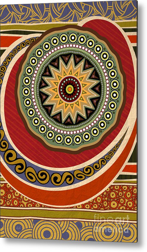 Design Metal Print featuring the digital art Ethnic Elegance by Peter Awax