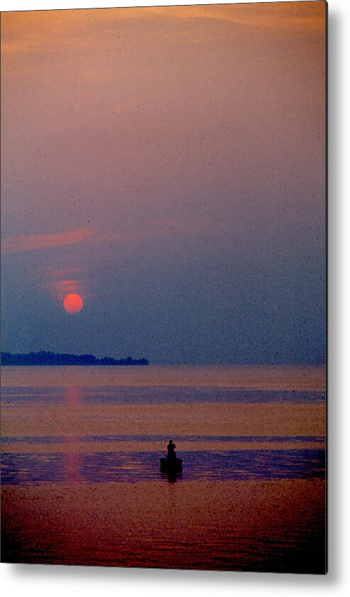 Patuxent Metal Print featuring the photograph Evening Fish by Lin Grosvenor