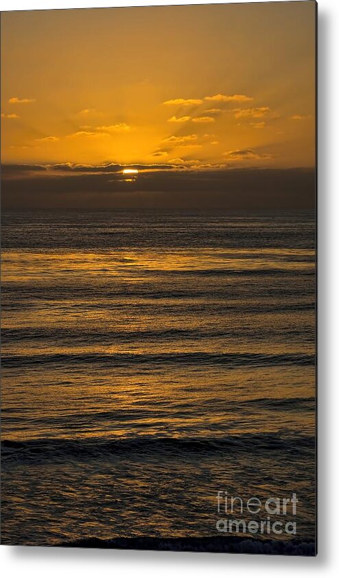 Water Metal Print featuring the photograph Evening Glow by Peggy Hughes
