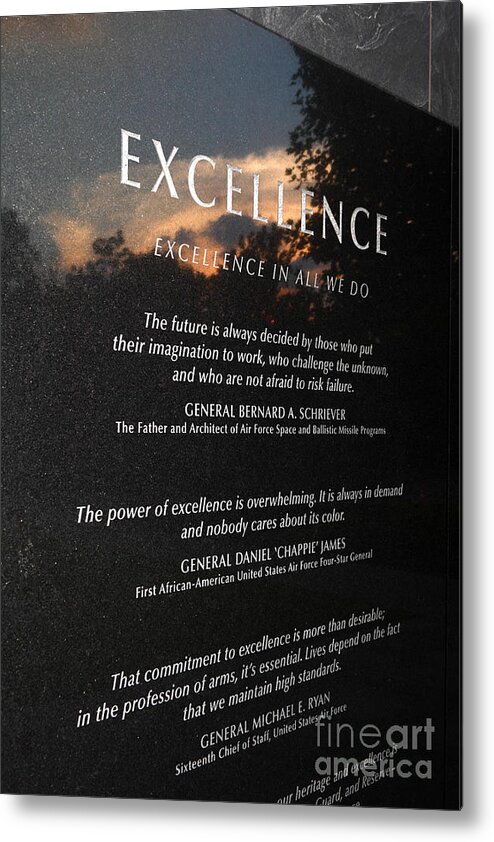 Excellence Metal Print featuring the photograph Excellence In All We Do by James Brunker