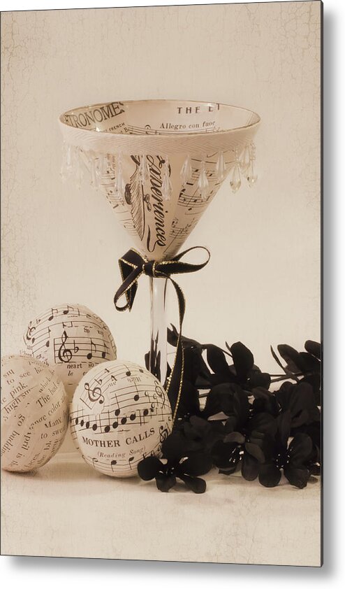 Music Martini Glass Metal Print featuring the photograph Experiences by Sandra Foster