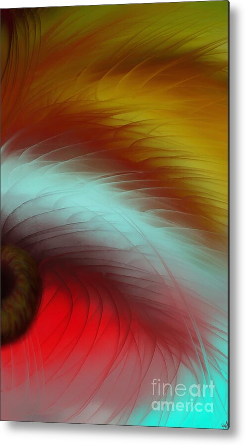 Abstract Metal Print featuring the painting Eye Of The Beast by Anita Lewis