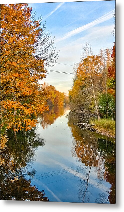 Michigan Metal Print featuring the photograph Fall on the Red Cedar by Lars Lentz