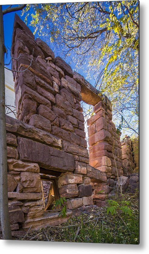 Abandoned Metal Print featuring the photograph Falling Wall Jerome by Scott Campbell