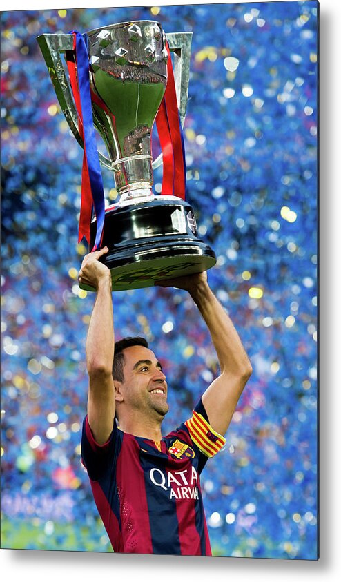 People Metal Print featuring the photograph FC Barcelona V Rc Deportivo La Coruna - by Alex Caparros