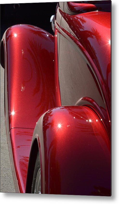 Red Metal Print featuring the photograph Fenders with Flare by Dean Ferreira