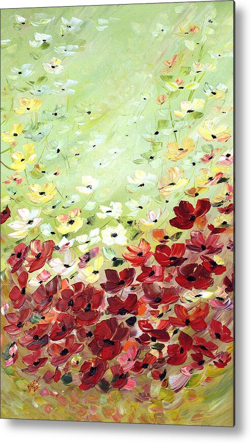 Wild Poppies Metal Print featuring the painting Field of Poppies by Dorothy Maier