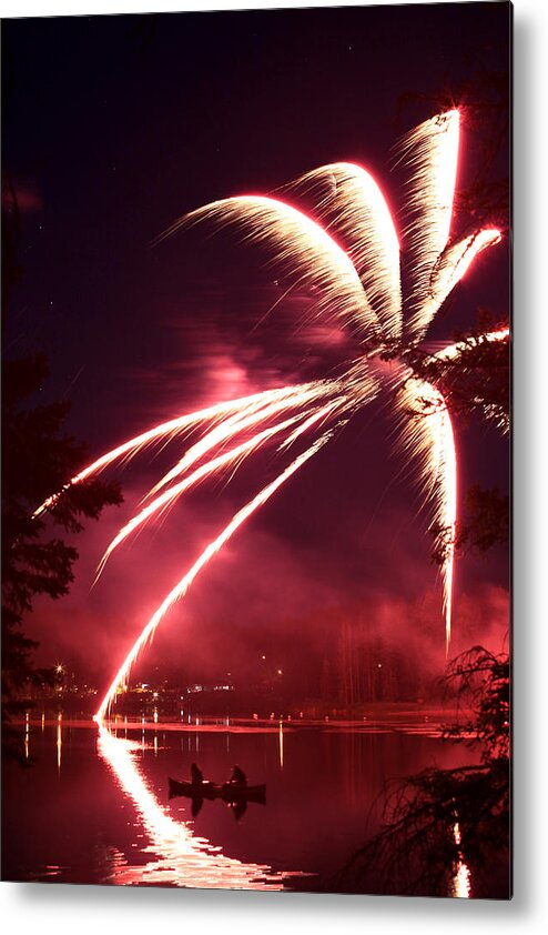 Fireworks Metal Print featuring the photograph Fire In The Sky by Darcy Dietrich