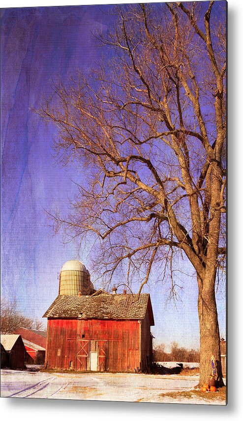 Group Metal Print featuring the photograph First Snows on the Farm by Kathleen Scanlan