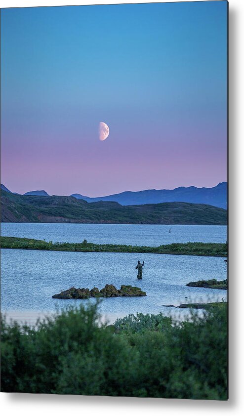 Scenics Metal Print featuring the photograph Fishing Under The Moonlight by Arctic-images