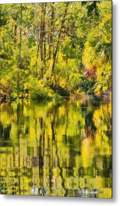 Silver Metal Print featuring the painting Florida Jungle by Alexandra Till