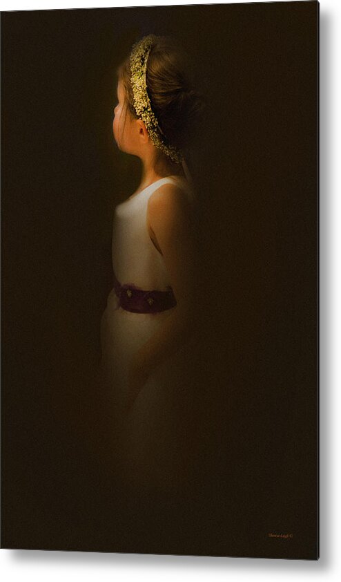 Flower Girl Metal Print featuring the photograph Flower Girl by Theresa Tahara
