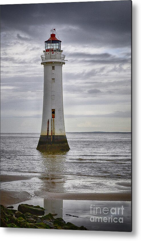 Seascape Metal Print featuring the photograph Fort Perch Lighthouse by Spikey Mouse Photography