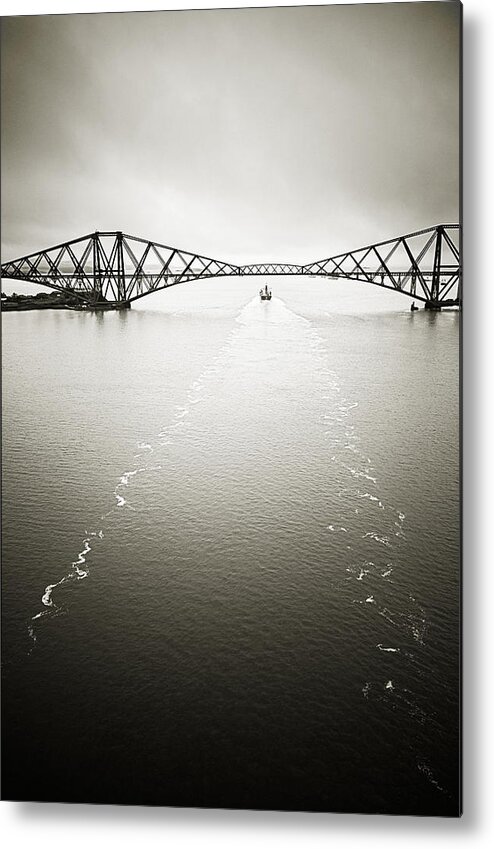 forth Glacier Metal Print featuring the photograph Forth Bridge Traffic by Lenny Carter