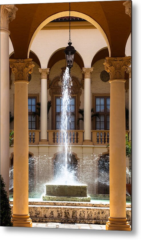 Arches Metal Print featuring the photograph Fountain at the Biltmore by Ed Gleichman