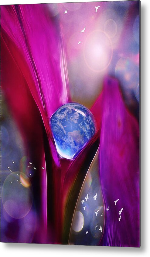 Floral Metal Print featuring the photograph Fragile by John Rivera
