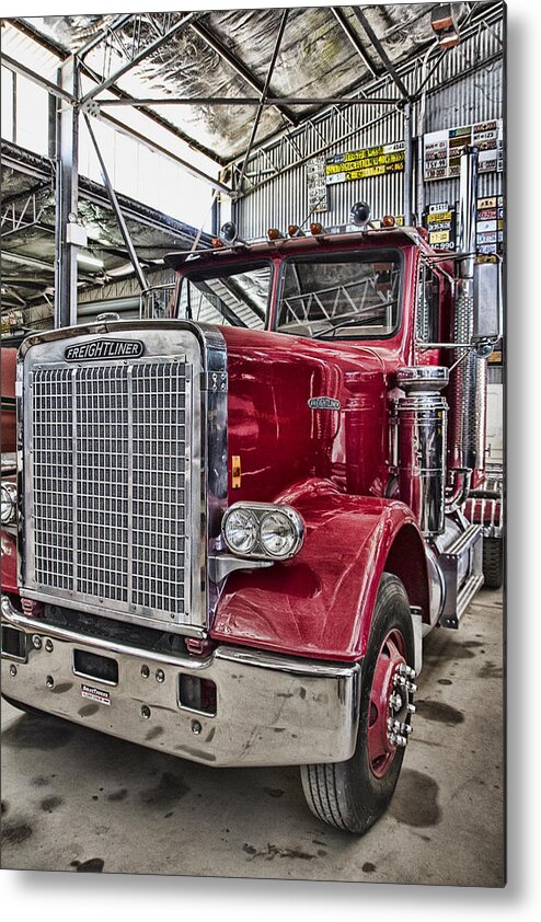 Freightliner Truck Metal Print featuring the photograph Freightliner Truck by Douglas Barnard