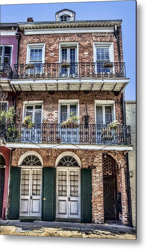 French Quarter Metal Print featuring the photograph French Quarter Architecture by Diana Powell