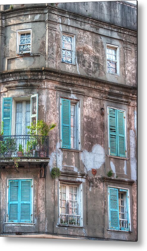 Windows Metal Print featuring the photograph French Quarter Landmark by Brenda Bryant