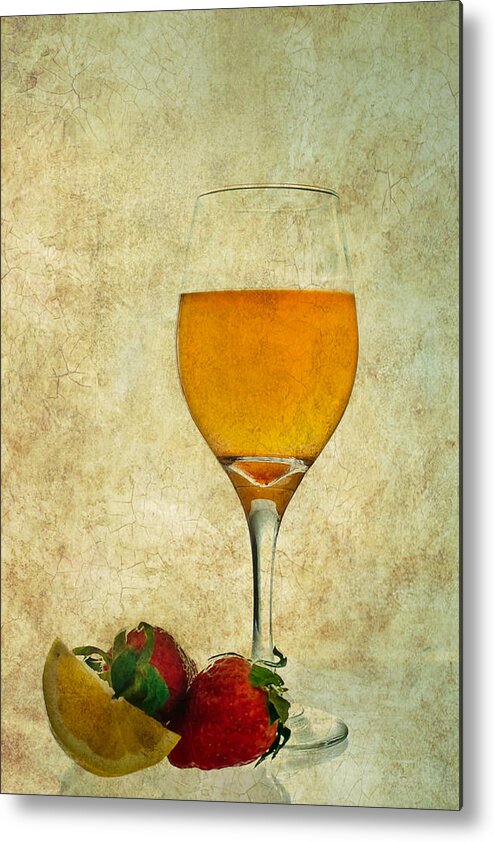 Fruit Metal Print featuring the photograph Fruit and Drink by Elvira Pinkhas