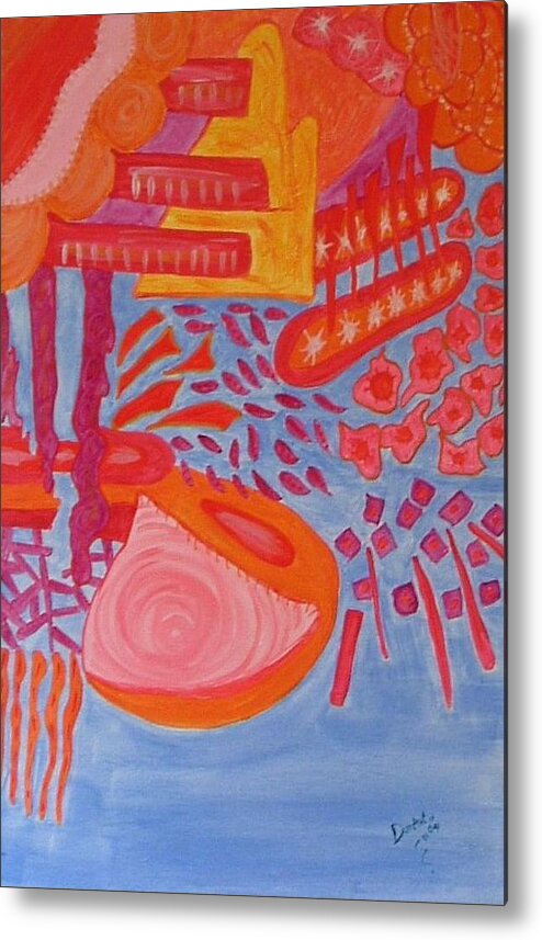 Fruit Metal Print featuring the painting Frutta de mare by Mary Domart