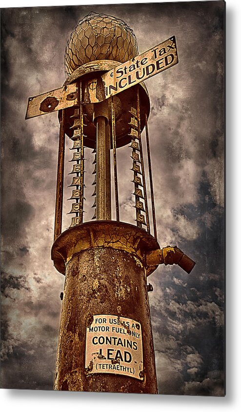 Gassing Up In Jerome Metal Print featuring the photograph Gassing Up in Jerome by Priscilla Burgers