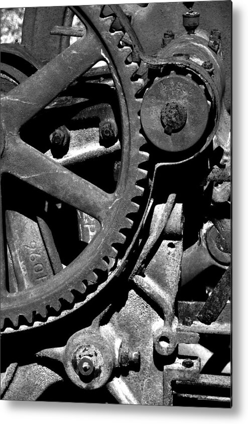 Gears Metal Print featuring the photograph Gears by Larry Bohlin