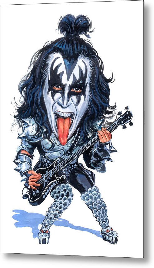 Gene Simmons Metal Print featuring the painting Gene Simmons by Art 