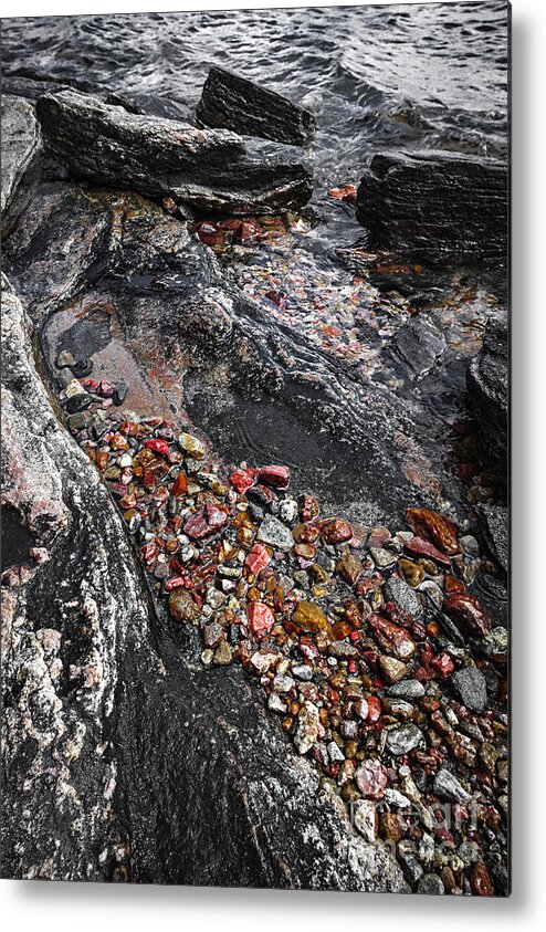 Rocks Metal Print featuring the photograph Georgian Bay rocks abstract I by Elena Elisseeva