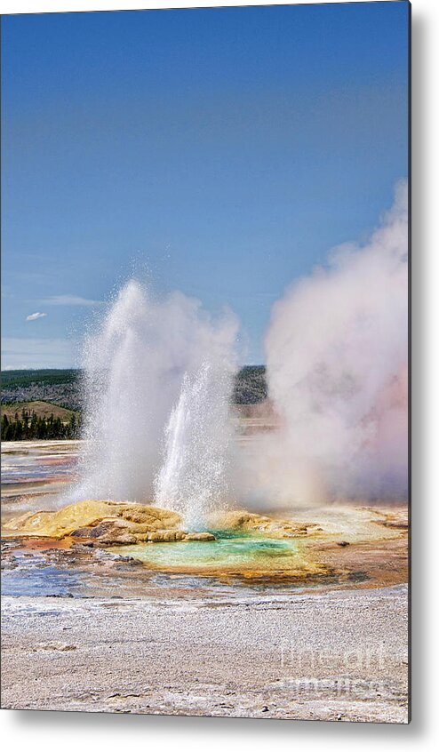 Yellowstone Metal Print featuring the photograph Geothermal Geyser by Brenda Kean