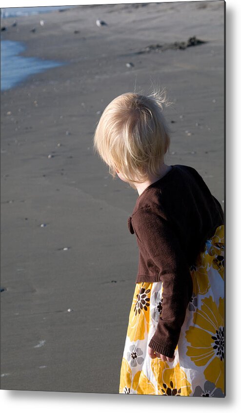 Beach Metal Print featuring the photograph Girl on Beach II by Greg Graham