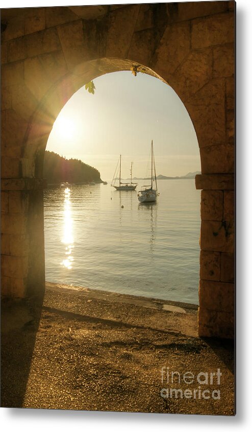 Sunset Metal Print featuring the photograph Golden Archway Sunset by David Birchall