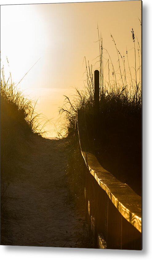 Atlantic Metal Print featuring the photograph Golden Beach Access by Ed Gleichman