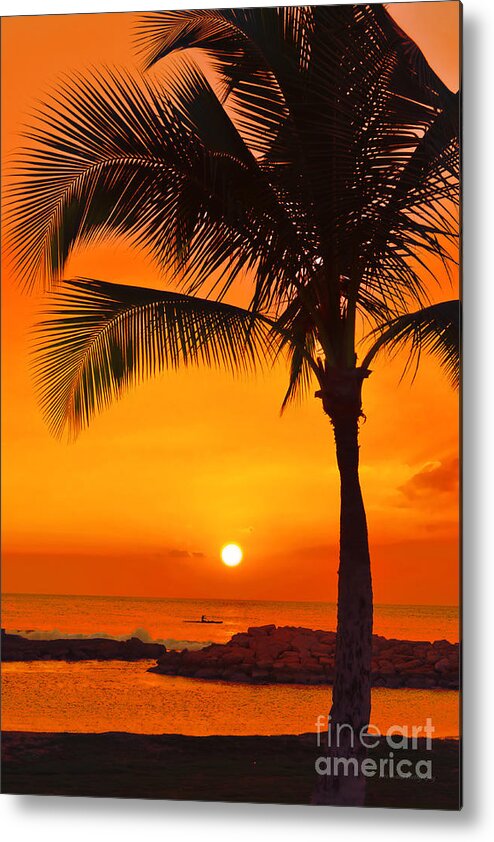 Hawaii Sunset Metal Print featuring the photograph Golden Hawaiian Sunset by Aloha Art