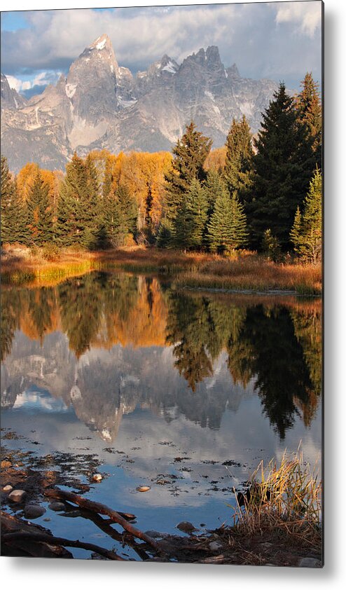 Grand Teton National Park Metal Print featuring the photograph Grand Teton Reflection by Theo OConnor