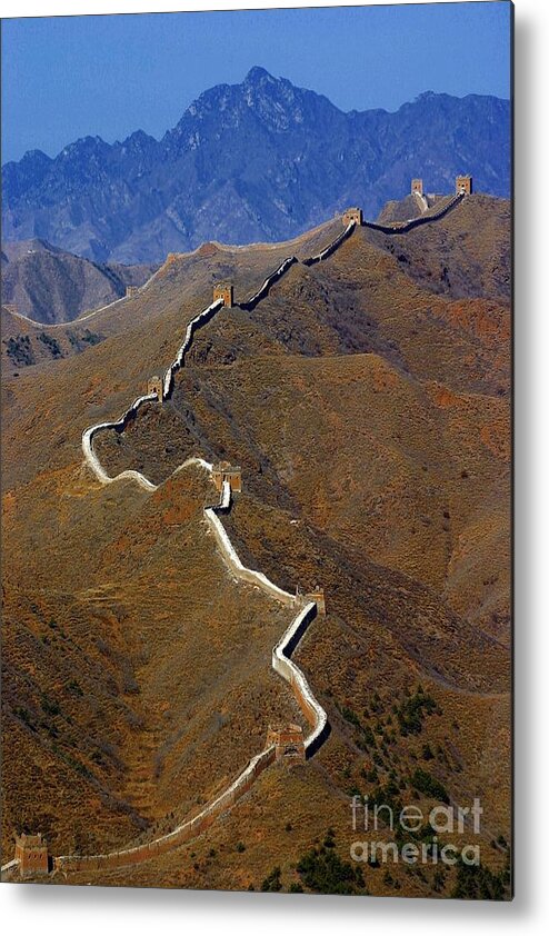 China Metal Print featuring the photograph Great Wall of China by Henry Kowalski