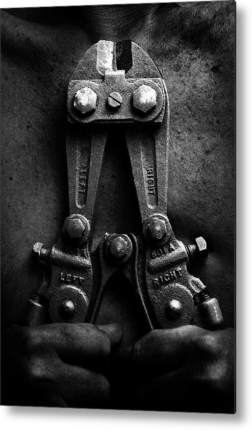 People Metal Print featuring the photograph Grip Metal Cutters by All Images Copyright And Created By Maxblack