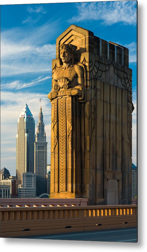 Cleveland Metal Print featuring the photograph Guardian and Towers by Clint Buhler