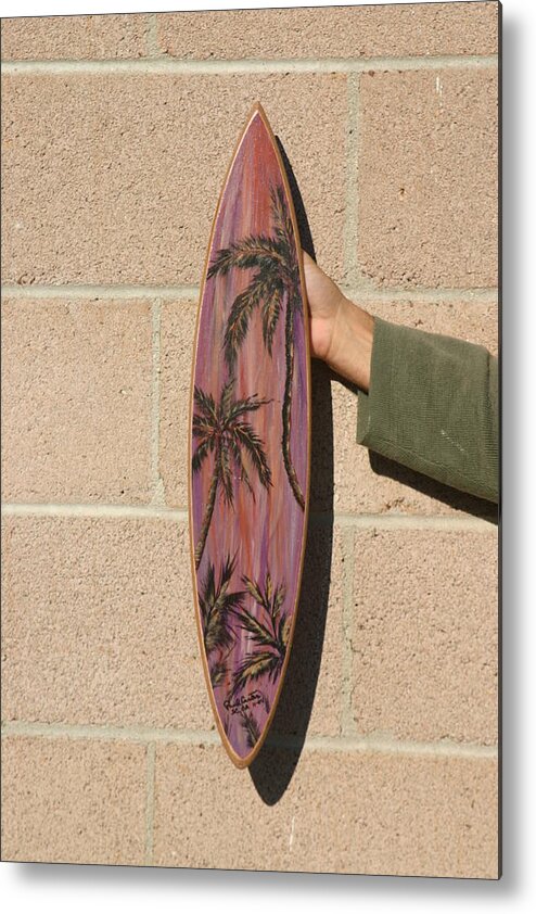 Handpaintedpalms Metal Print featuring the painting Hand Painted Palms by Paul Carter