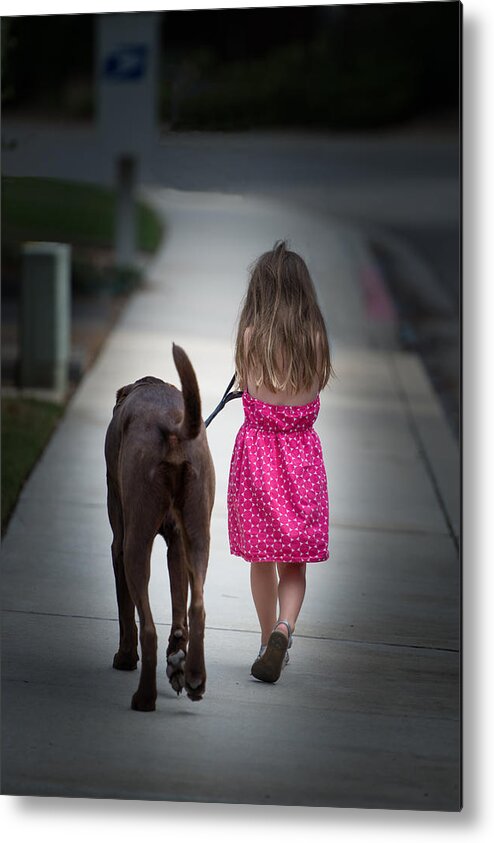 Young Girl Metal Print featuring the photograph Heading Home by Paul Johnson