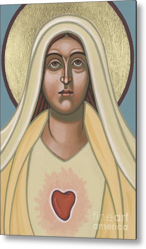 Mother Of God Metal Print featuring the painting Heart of the Mother 252 by William Hart McNichols