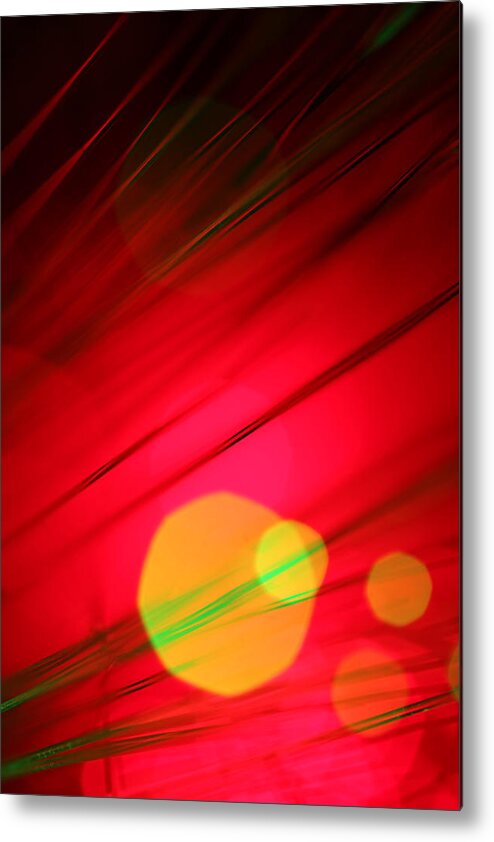 Abstract Metal Print featuring the photograph Here Comes the Sun by Dazzle Zazz