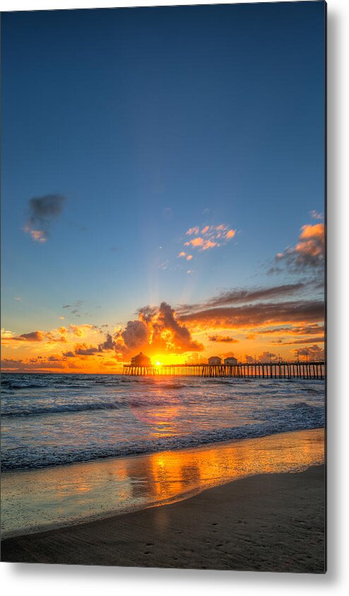 Beach Metal Print featuring the photograph Hiding Sunset by Andrew Slater
