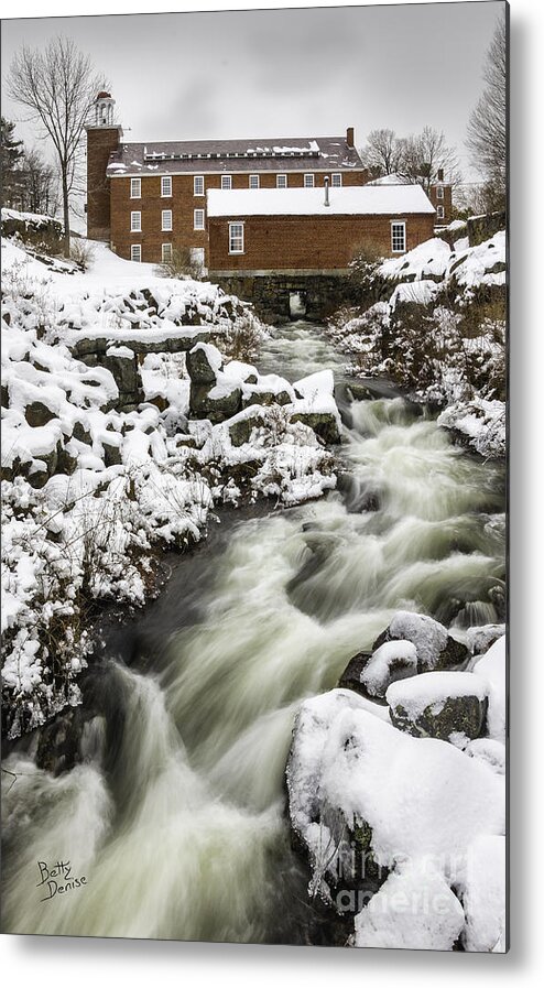 Nh Metal Print featuring the photograph Historic Harrisville NH in Winter by Betty Denise