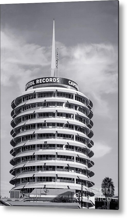 Hollywood Metal Print featuring the photograph Hollywood Landmarks - Capitol Records by Art Block Collections